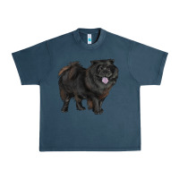 Midnight Navy black chow chow Urban Heavy Tee - RanaPortraitStore
