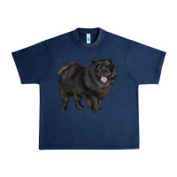 Navy black chow chow Urban Heavy Tee - RanaPortraitStore