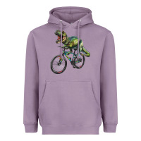 Lavender t rex dinosaur riding dinosaur Heavyweight Hoodie - RanaPortraitStore