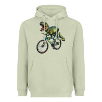 Matcha t rex dinosaur riding dinosaur Heavyweight Hoodie - RanaPortraitStore