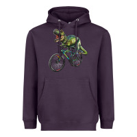 Plum t rex dinosaur riding dinosaur Heavyweight Hoodie - RanaPortraitStore