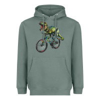 Sage t rex dinosaur riding dinosaur Heavyweight Hoodie - RanaPortraitStore
