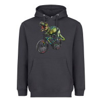 Smoke t rex dinosaur riding dinosaur Heavyweight Hoodie - RanaPortraitStore