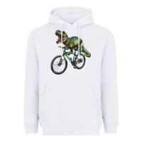 White t rex dinosaur riding dinosaur Heavyweight Hoodie - RanaPortraitStore