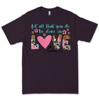 Plum let all that you do be done in love Premium Tee - OliviaCreatesArt