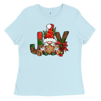 Baby Blue joy christmas with gnome bbs Ladies Tee - BundleAndBundleShop