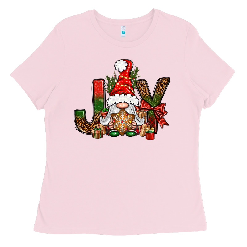 Joy Christmas With Gnome Bbs Ladies Tee by BundleAndBundleShop | Teevron