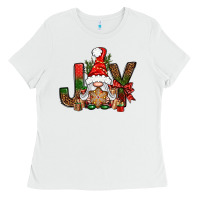 White joy christmas with gnome bbs Ladies Tee - BundleAndBundleShop