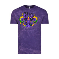 Cloud Purple mardi gras crawfish 2 Vintage Tee - FaDigitalArtStudio
