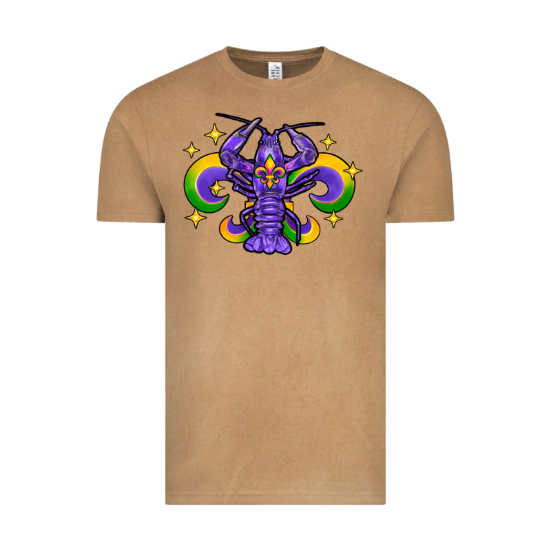 Mardi Gras Crawfish 2 Vintage Tee by FaDigitalArtStudio | Teevron