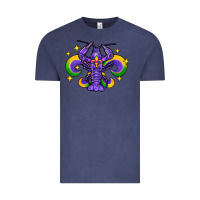 Vintage Denim mardi gras crawfish 2 Vintage Tee - FaDigitalArtStudio