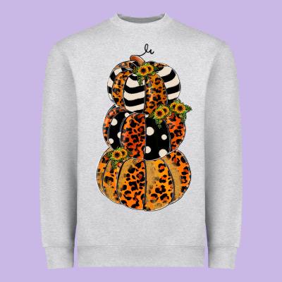 Leopard Pumpkin Polka Dot Sunflower Heavyweight Sweatshirt Designed By Jahusdesignshop