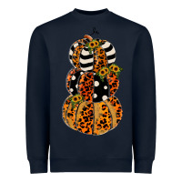 Navy leopard pumpkin polka dot sunflower Heavyweight Sweatshirt - JahusDesignShop