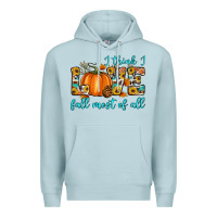 Blue Mist i think i love fall most of all Premium Hoodie - Artiststas