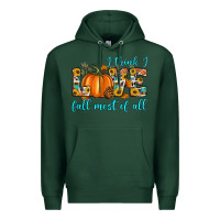 Sports Green i think i love fall most of all Premium Hoodie - Artiststas