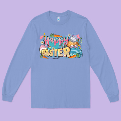 Happy Easter Long Sleeve Tee Designed By Lillyallendesigns