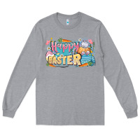 Heather Grey Happy Easter Long Sleeve Tee - LillyAllenDesigns