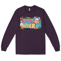 Plum Happy Easter Long Sleeve Tee - LillyAllenDesigns
