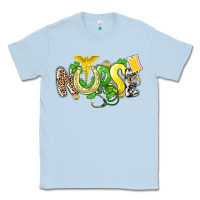 Dusty Blue Nurse St. Patrick's Day Classic Tee - HowdyJamesFarm