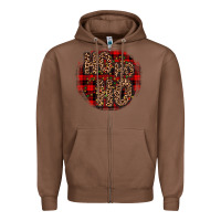 Chestnut ho ho ho wood slice ornament Zipper Hoodie - JahusDesignShop