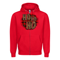 Red ho ho ho wood slice ornament Zipper Hoodie - JahusDesignShop
