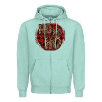 Seafoam ho ho ho wood slice ornament Zipper Hoodie - JahusDesignShop