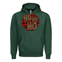 Sports Green ho ho ho wood slice ornament Zipper Hoodie - JahusDesignShop