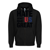 Black hate won't make us great black Zipper Hoodie - artisFamous