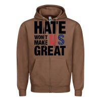 Chestnut hate won't make us great black Zipper Hoodie - artisFamous