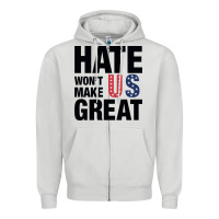 Hate Won't Make Us Great Black Zipper Hoodie | Teevron