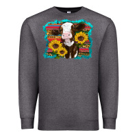 Charcoal Heather western cow sunflowers serape leopard Premium Sweatshirt - RanaPortraitStore