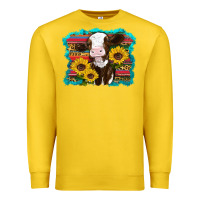 Lemon western cow sunflowers serape leopard Premium Sweatshirt - RanaPortraitStore