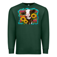Sports Green western cow sunflowers serape leopard Premium Sweatshirt - RanaPortraitStore