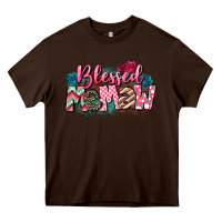 Chocolate Brown Blessed memaw Mother's Day Heavy Core Tee - CowGirlArtShop