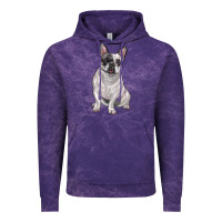 Cloud Purple white black french bulldog Vintage Hoodie - LillyAllenDesigns