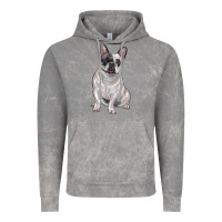 Cloud Rock white black french bulldog Vintage Hoodie - LillyAllenDesigns