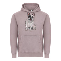 Vintage Zinc white black french bulldog Vintage Hoodie - LillyAllenDesigns