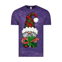 Cloud Purple Christmas Gnome With Candy Vintage Tee - BundleAndBundleShop