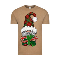 Vintage Coffee Christmas Gnome With Candy Vintage Tee - BundleAndBundleShop