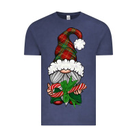 Vintage Denim Christmas Gnome With Candy Vintage Tee - BundleAndBundleShop