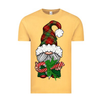 Vintage Mustard Christmas Gnome With Candy Vintage Tee - BundleAndBundleShop