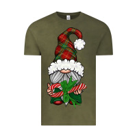 Vintage Olive Christmas Gnome With Candy Vintage Tee - BundleAndBundleShop