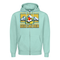 Seafoam Geocaching, geocaching travel bug, geocache, Zipper Hoodie - artisFamous