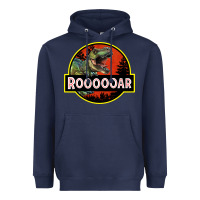 Navy t rex roaring Heavyweight Hoodie - RanaPortraitStore