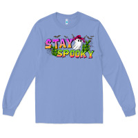 Colony Blue Stay Spooky Long Sleeve Tee - CowhideDigitalArt
