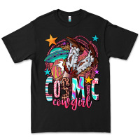 Black cosmic cowgirl Premium Tee - OliviaCreatesArt