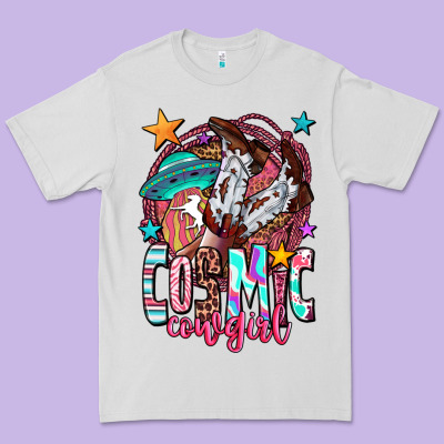 Cosmic Cowgirl Premium Tee Designed By Oliviacreatesart