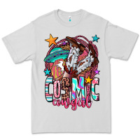 Dove Grey cosmic cowgirl Premium Tee - OliviaCreatesArt
