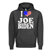 Charcoal Heather i love joe biden Zipper Hoodie - artisFamous