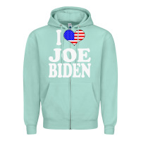 Seafoam i love joe biden Zipper Hoodie - artisFamous